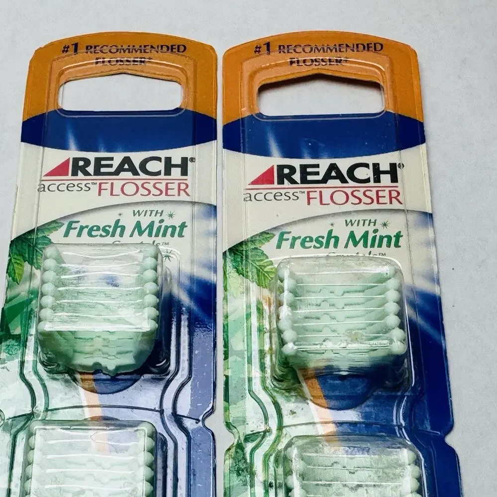 Johnson & Johnson Reach Access Flosser Fresh‎ Mint Crystals 49 Count SEALED